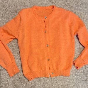 BNWOT Women's Orange Cardigan Sweater
